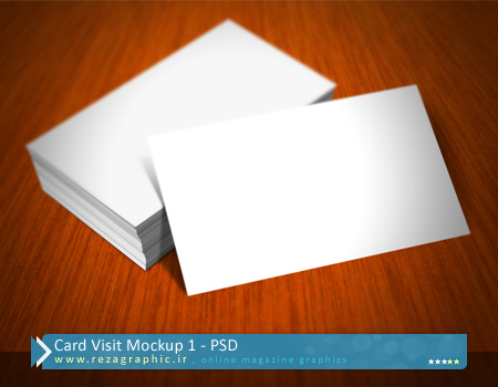 طرح لایه باز پیش نمایش کارت ویزیت - Card Visit Mockup 1 | رضاگرافیک
